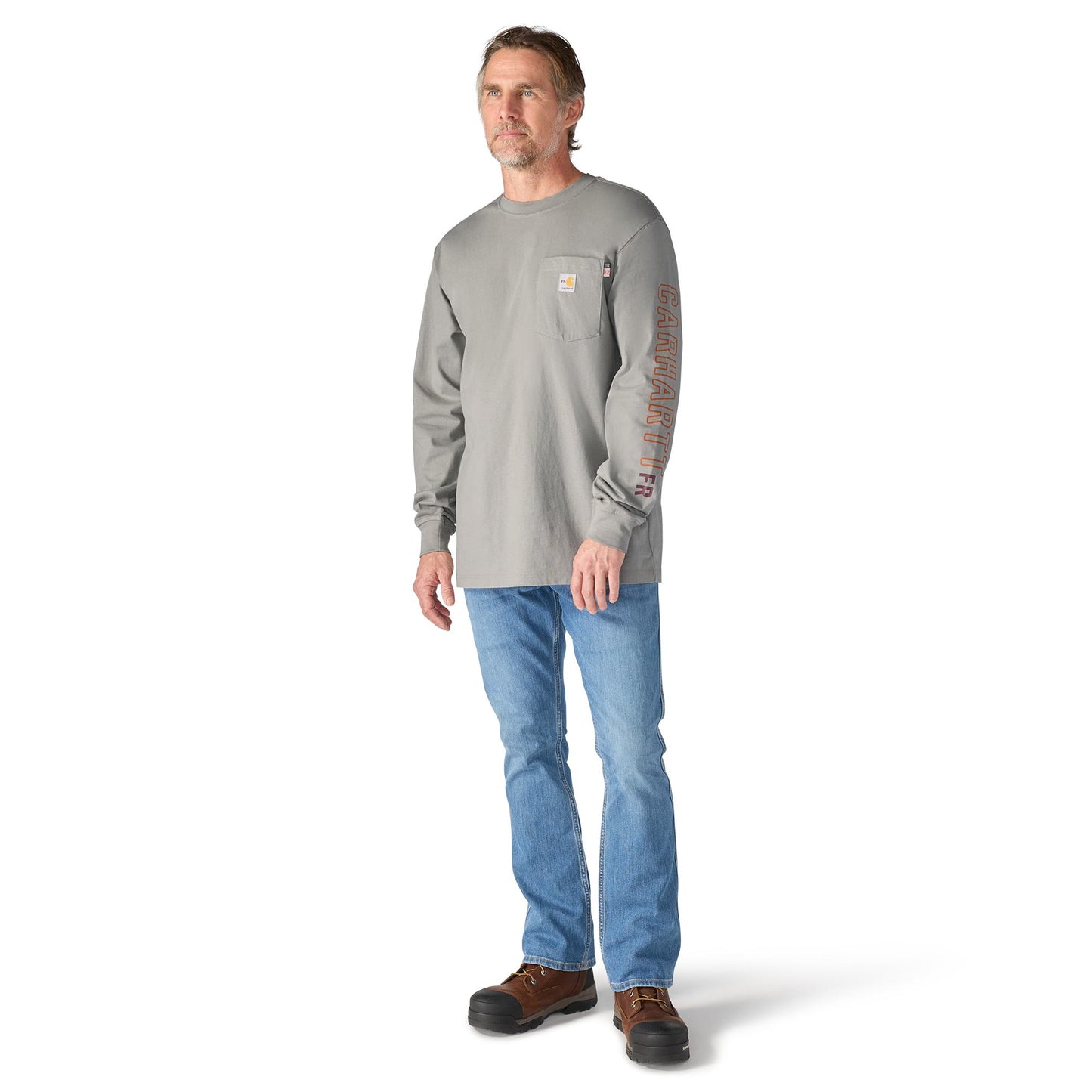 CARHARTT FR - FR FORCE IRVINE LOOSE LS FLAMES T-SHIRT - 107364