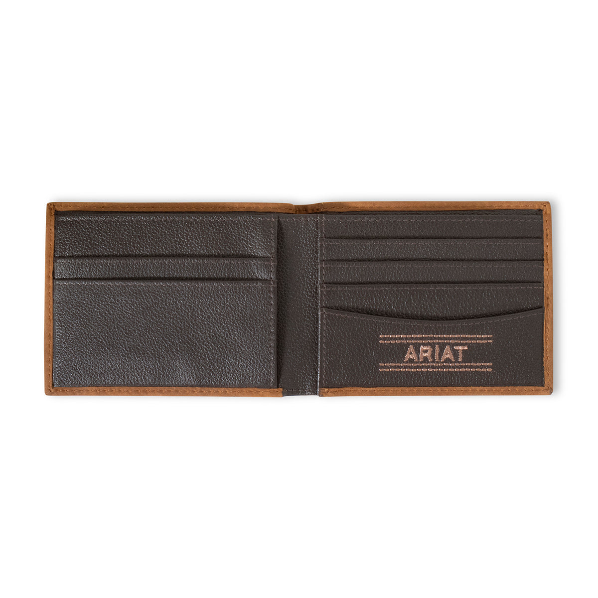 M&F - ARIAT BI-FOLD BROWN TRIBAL WALLET - A35585217