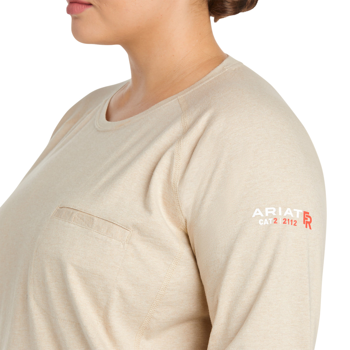 ARIAT FR - WOMEN'S FR AIR CREW T-SHIRT - SAND