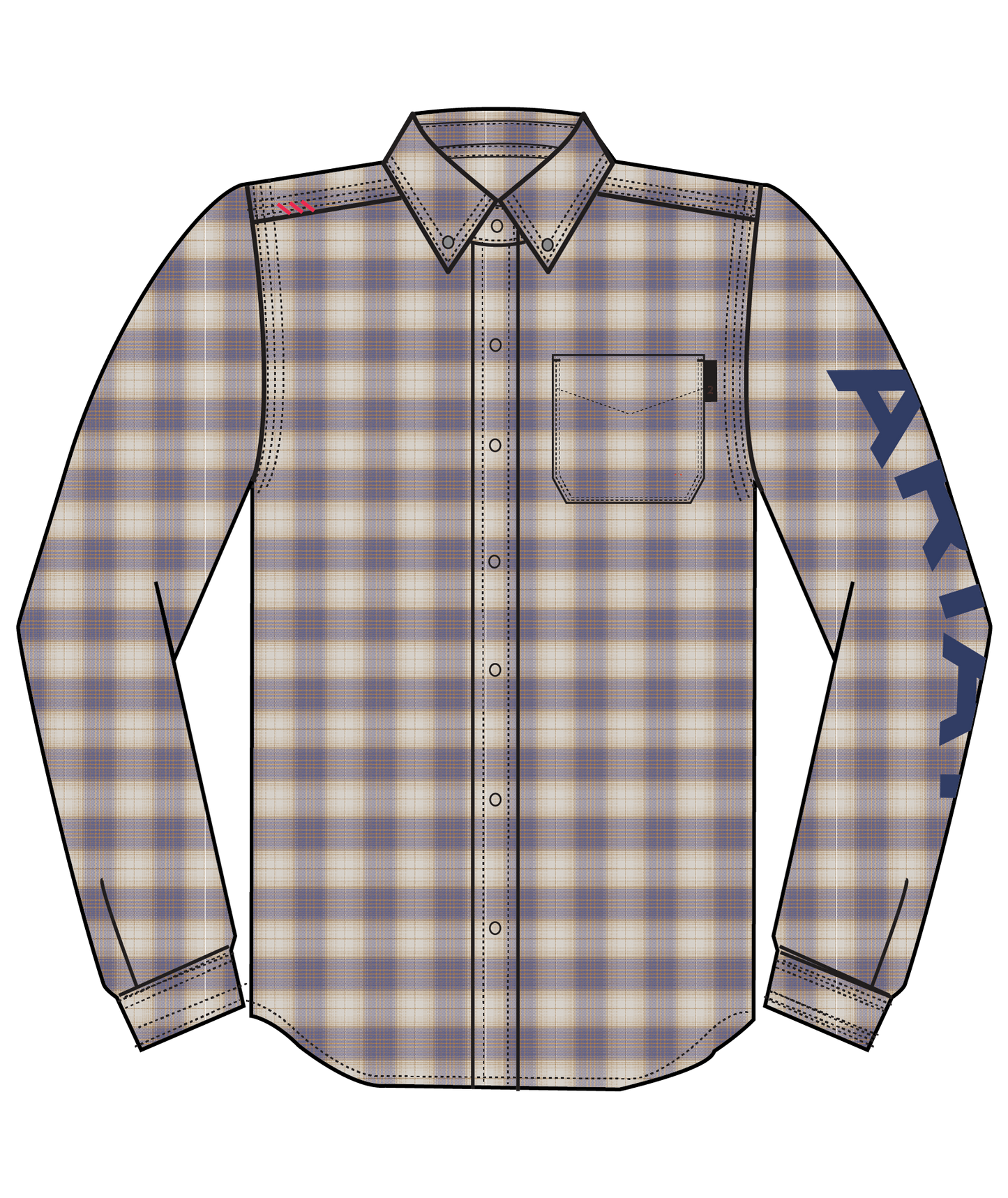 ARIAT FR - FR CRENSHAW LOGO WORK SHIRT - 10054460