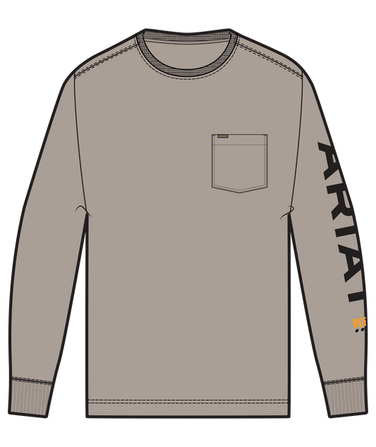 ARIAT - REBAR COTTON STRONG STANDARD LOGO POCKET T-SHIRT - 10062756