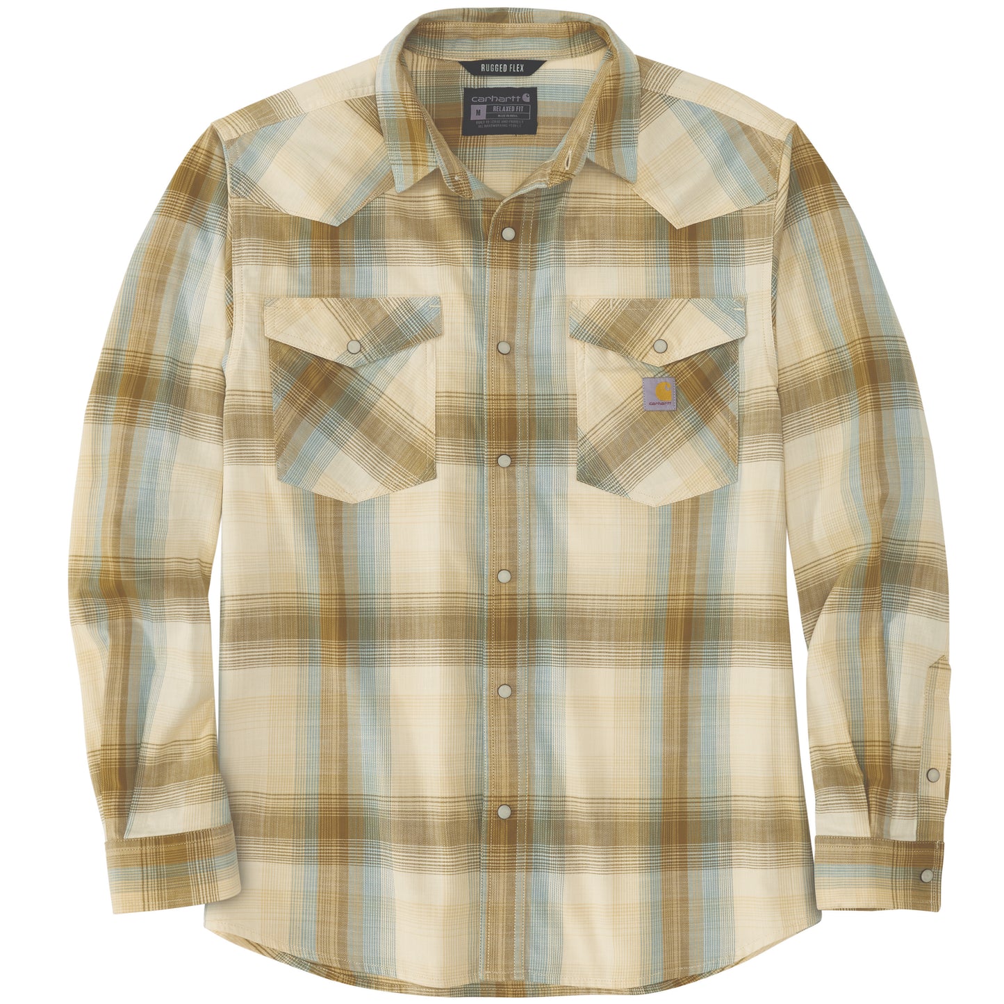 CARHARTT - MONTANA RUGGED FLEX RELAXED FIT LIGHTWEIGHT LONG-SLEEVE SNAP-FRONT PLAID SHIRT - 106756