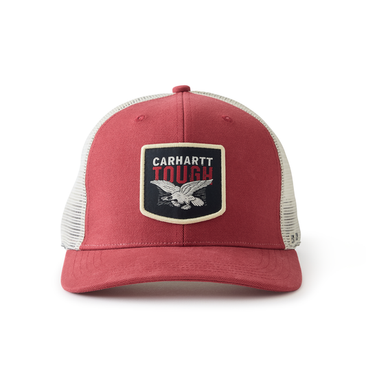 CARHARTT - WASHED DUCK FLAT BRIM EAGLE GRAPHIC CAP - 107347