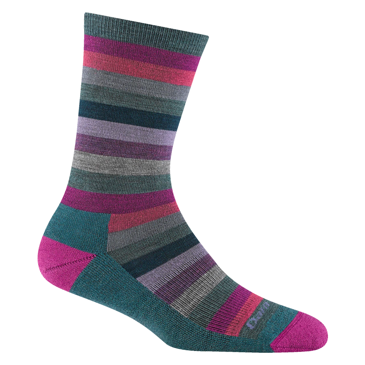 DARN TOUGH VERMONT - MYSTIC STRIPE CREW LIGHTWEIGHT WITH CUSHION - 1644