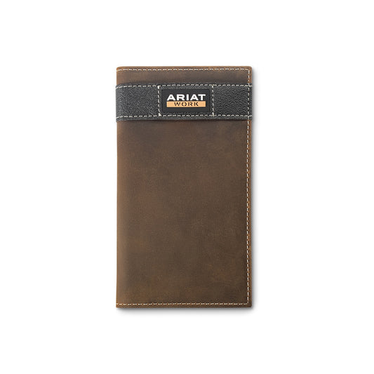 M&F - ARIAT WORK CHECKBOOK WALLET RUBBER BADGE - A3400102