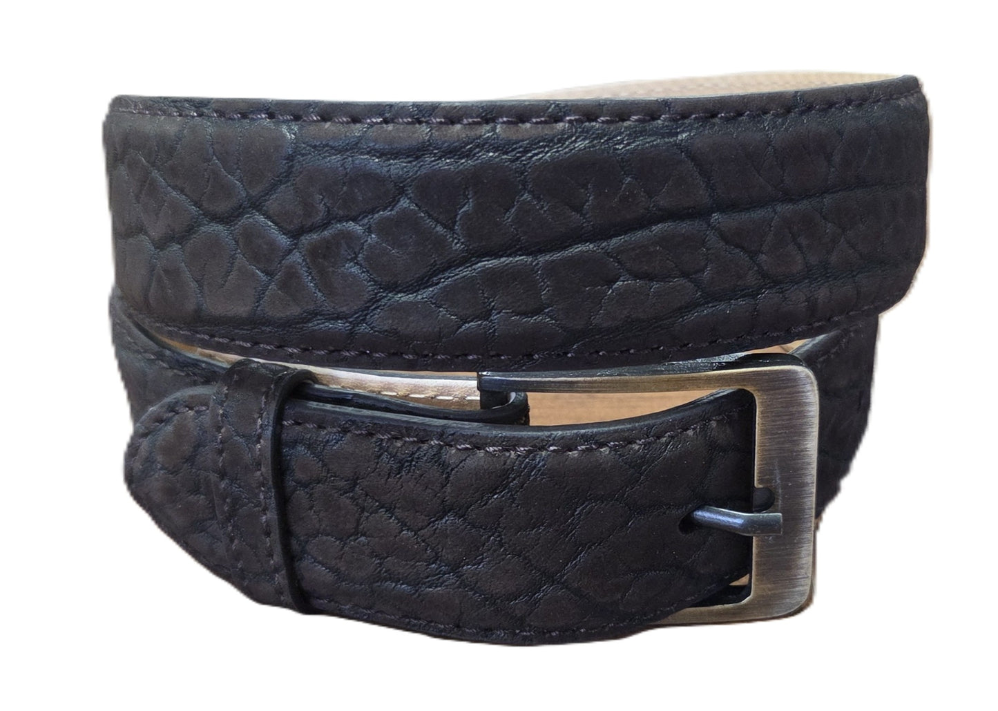 HONDO - BROWN BULLHIDE LEATHER BELT - B1020