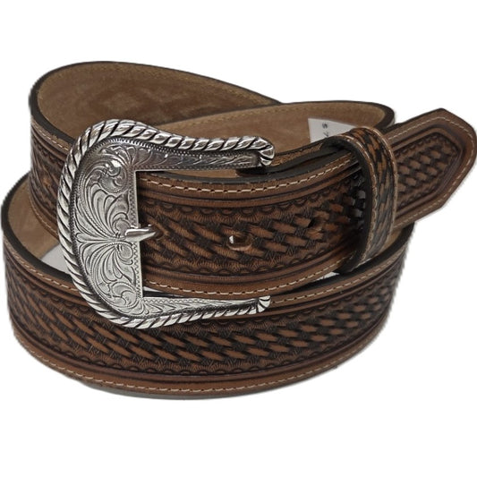 JUSTIN - WACO LEATHER BELT - DARK