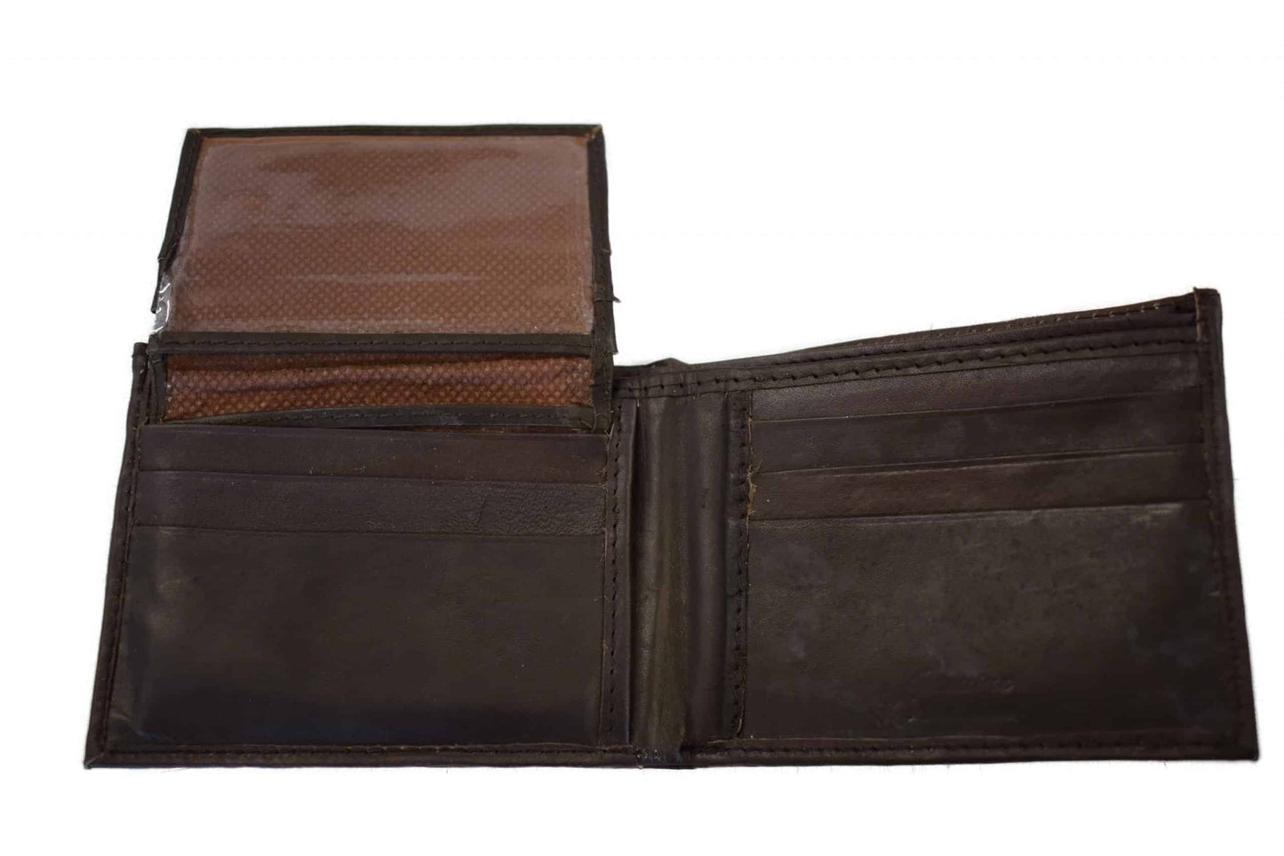 MONTANA LEATHER COMPANY - DARK BROWN LEATHER BIFOLD WALLET