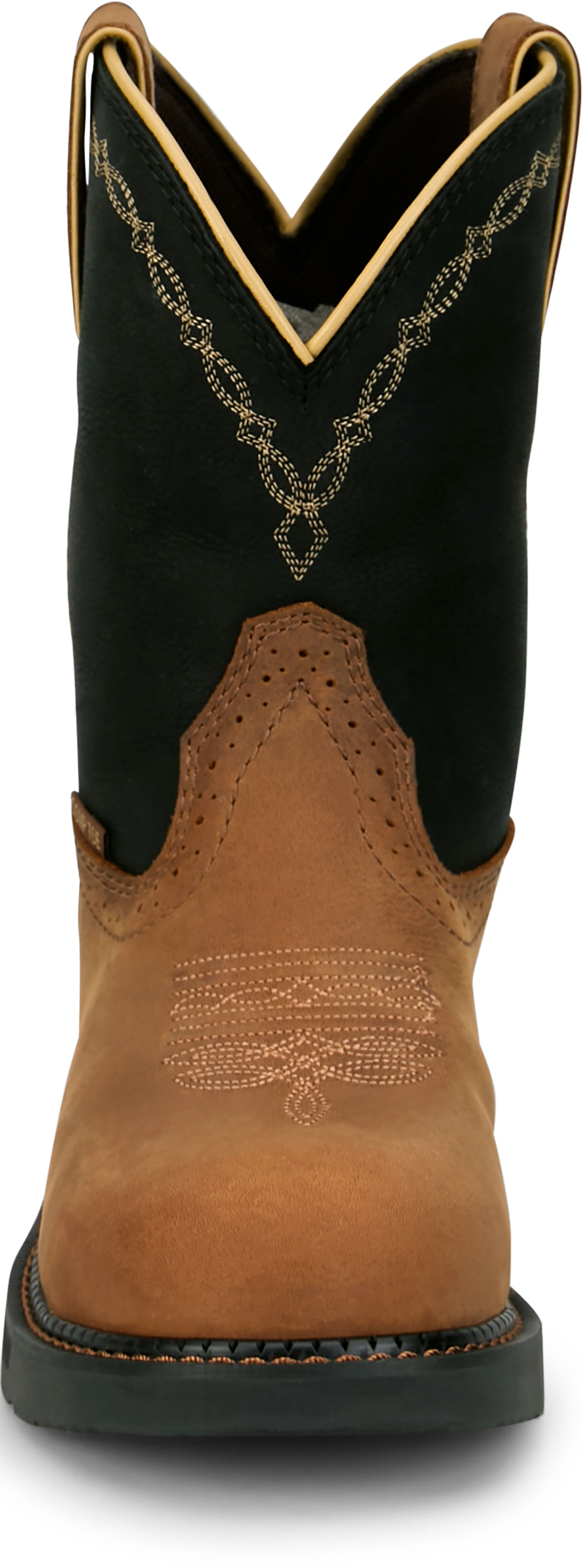 JUSTIN - 8" WOMEN'S DARBY WORK BOOT - WATERPROOF (NANO COMPOSITE) - COGNAC
