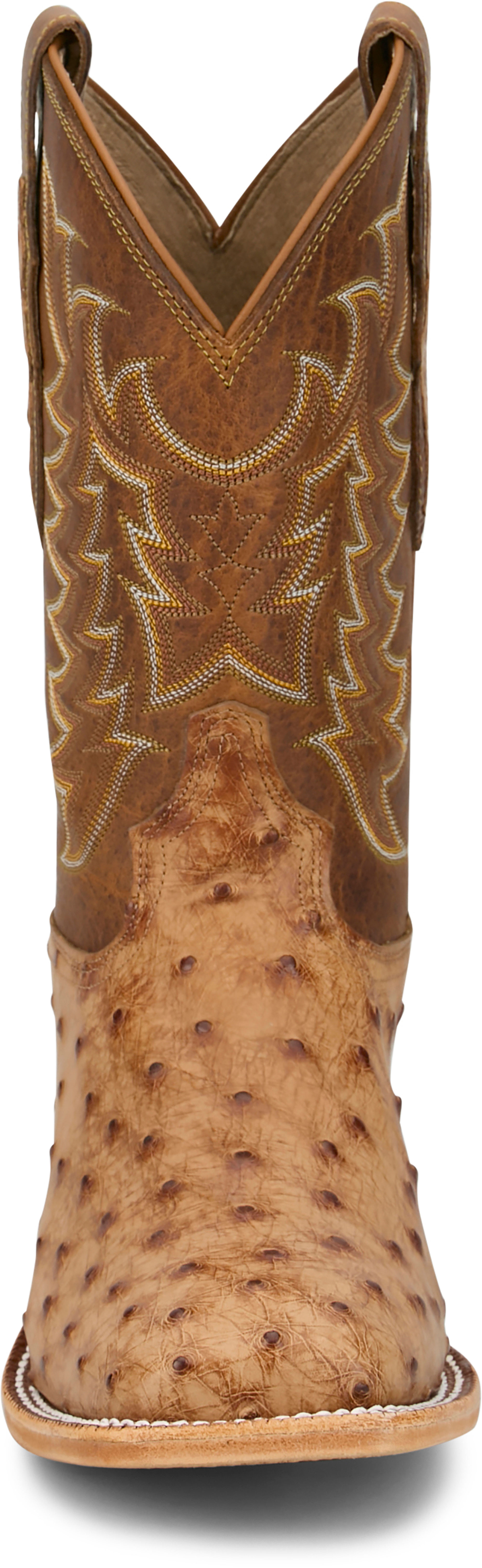 TONY LAMA - 11" JUAN FULL QUILL OSTRICH - BRANDY