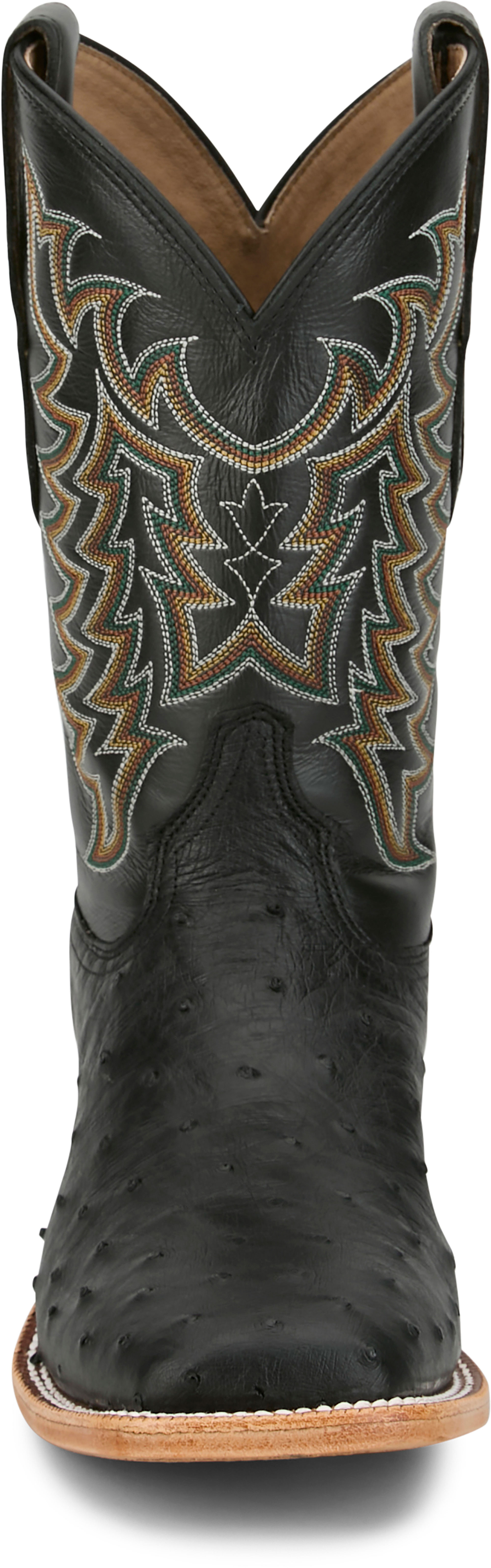 TONY LAMA - 11" JUAN FULL QUILL OSTRICH - BLACK