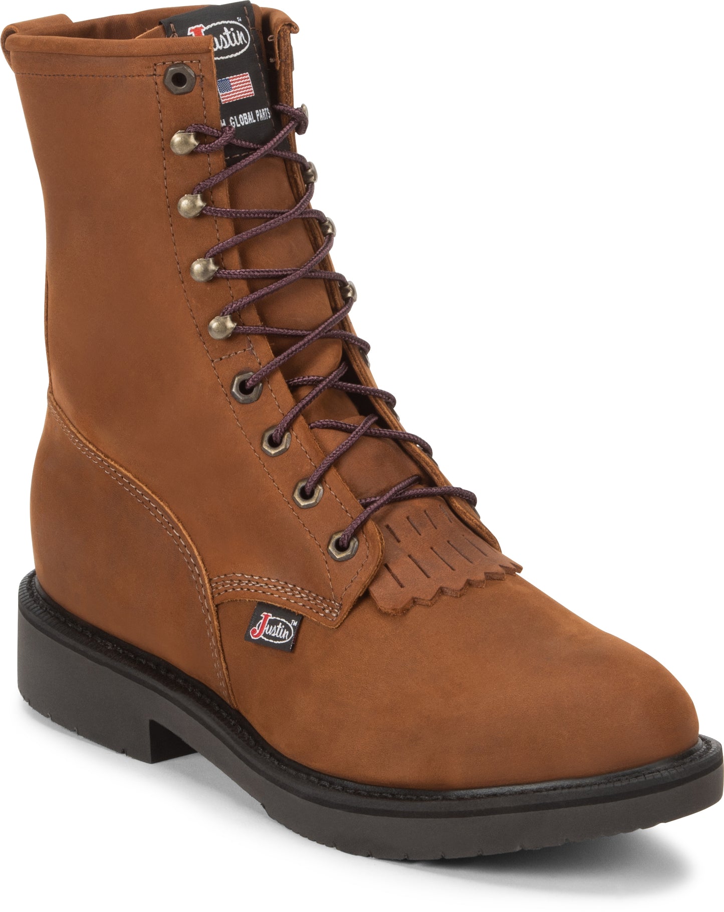 JUSTIN - 8" CONDUCTOR BROWN (STEEL TOE) - 764