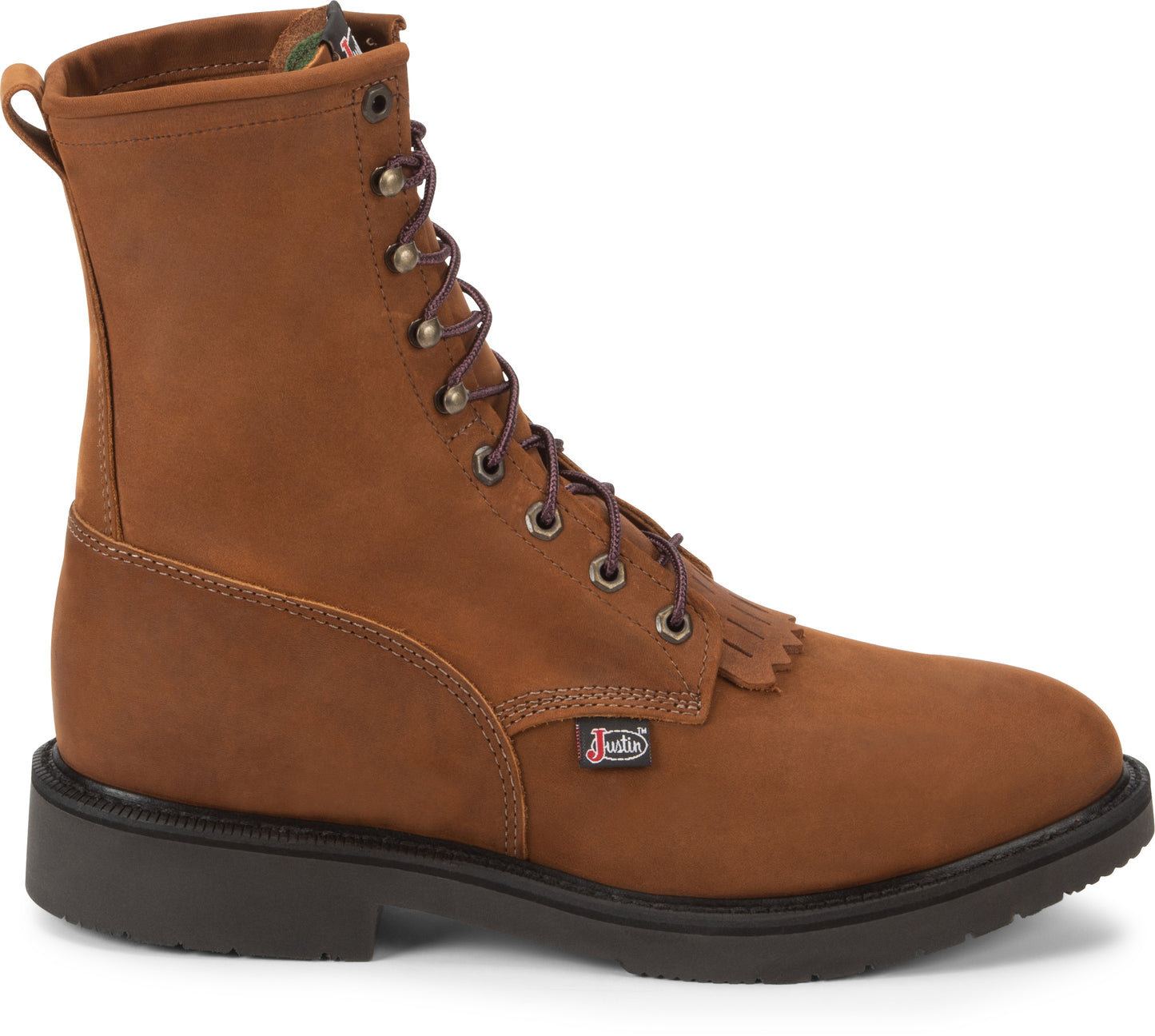 JUSTIN - 8" CONDUCTOR BROWN (STEEL TOE) - 764
