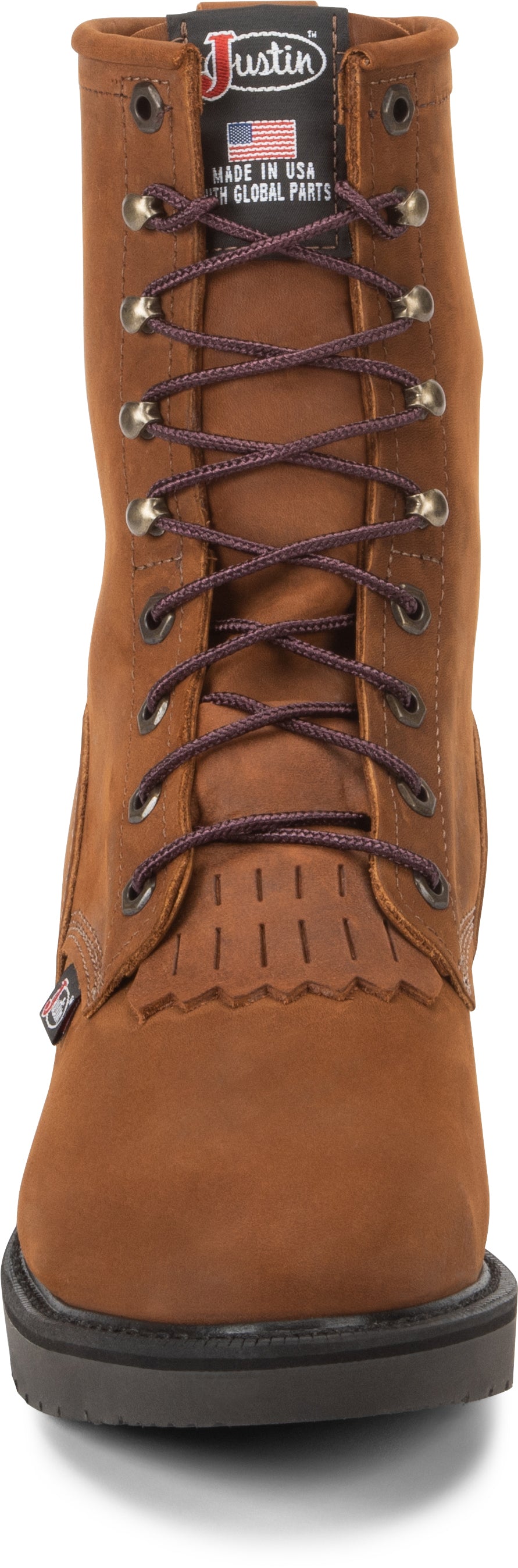 JUSTIN - 8" CONDUCTOR BROWN (STEEL TOE) - 764