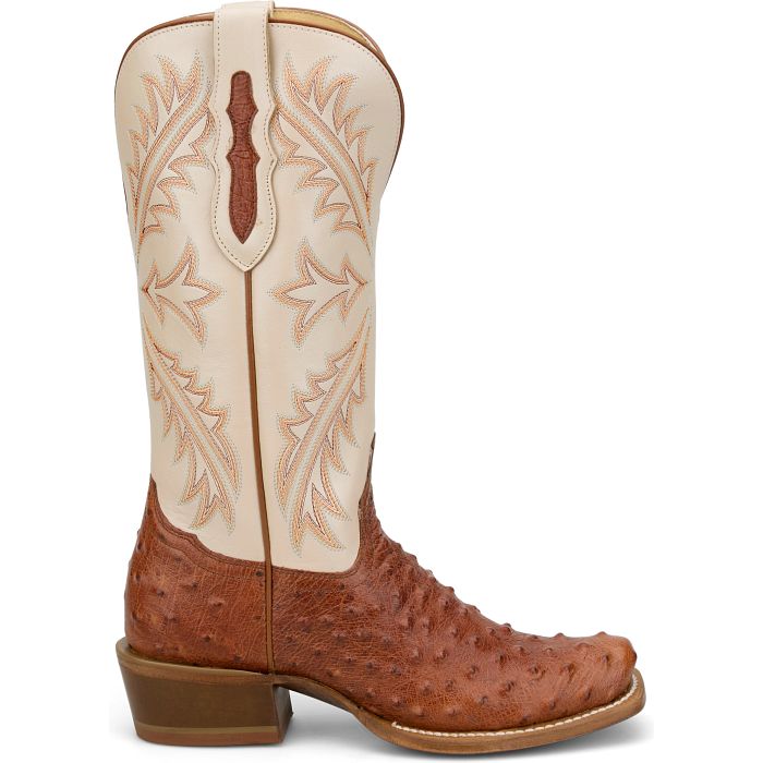 TONY LAMA - 13" AMBER OSTRICH - COGNAC