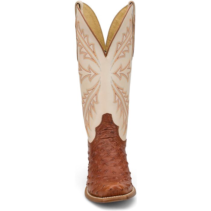 TONY LAMA - 13" AMBER OSTRICH - COGNAC