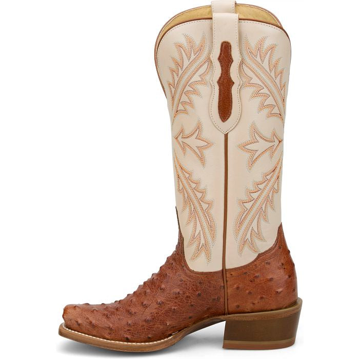TONY LAMA - 13" AMBER OSTRICH - COGNAC