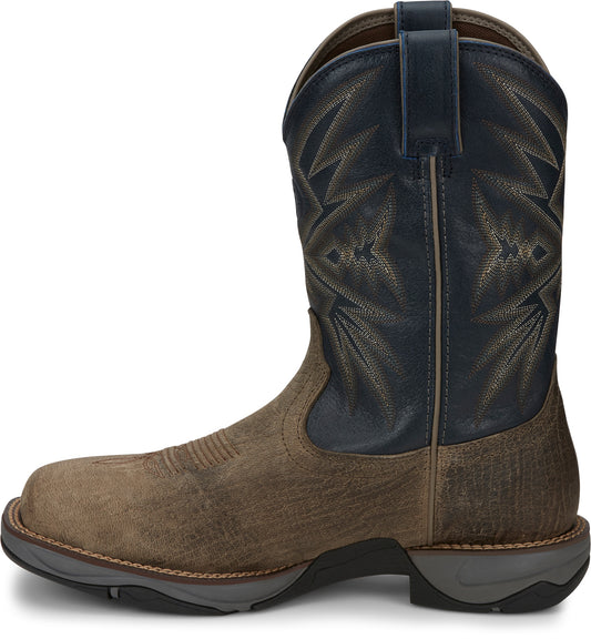 JUSTIN - 11" BARTLETT PULL-ON WORK BOOT - WATERPROOF (STEEL TOE) - RR3361