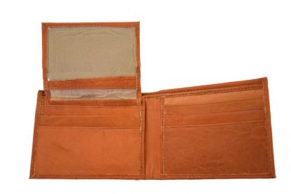 MONTANA LEATHER COMPANY - TAN LEATHER BIFOLD WALLET