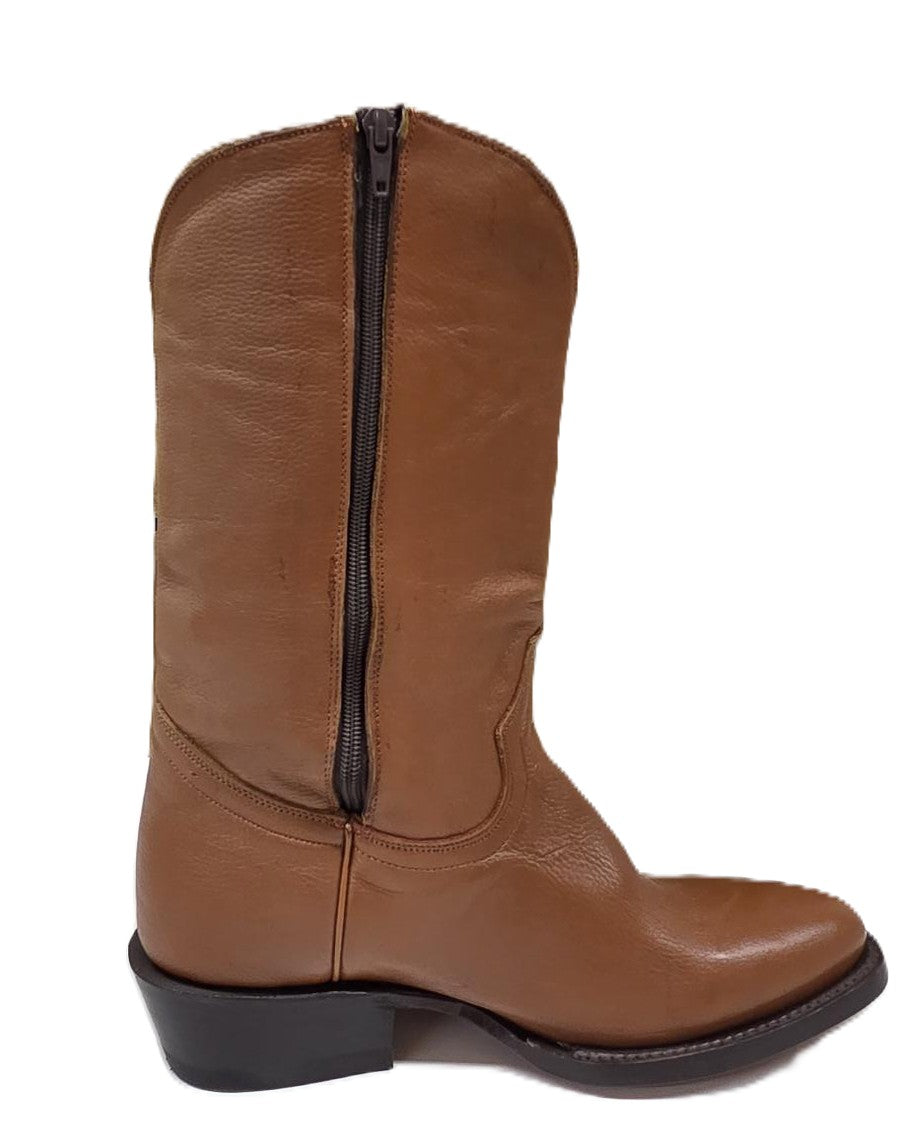 J.W. BOOT CO - "THE DIVA" DEERSKIN SIDE ZIP