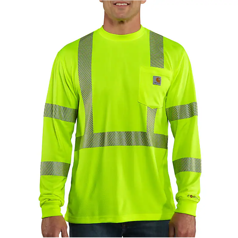CARHARTT - FORCE HIGH VISIBILITY LONG SLEEVE CLASS 3 T-SHIRT - 100496