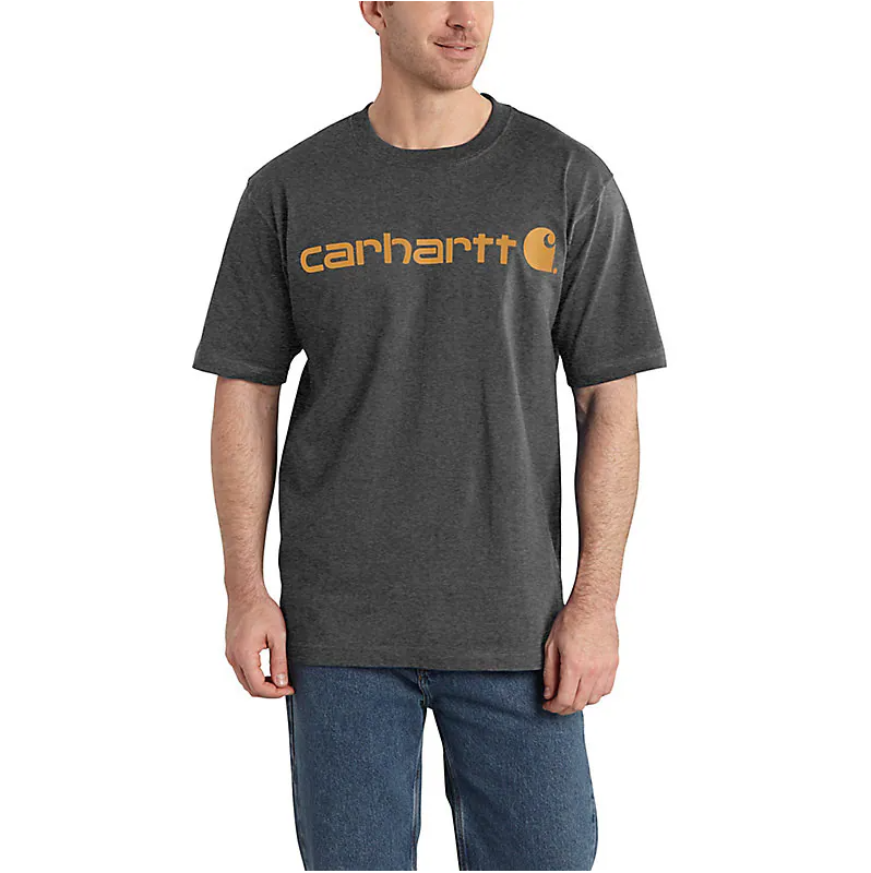 CARHARTT - LOOSE FIT HEAVYWEIGHT SHORT-SLEEVE LOGO GRAPHIC T-SHIRT - K195