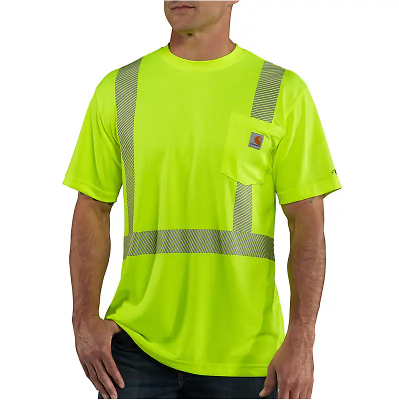 CARHARTT - HIGH VISIBILITY FORCE RELAXED FIT LIGHTWEIGHT SHORT-SLEEVE CLASS 2 POCKET T-SHIRT - 100495