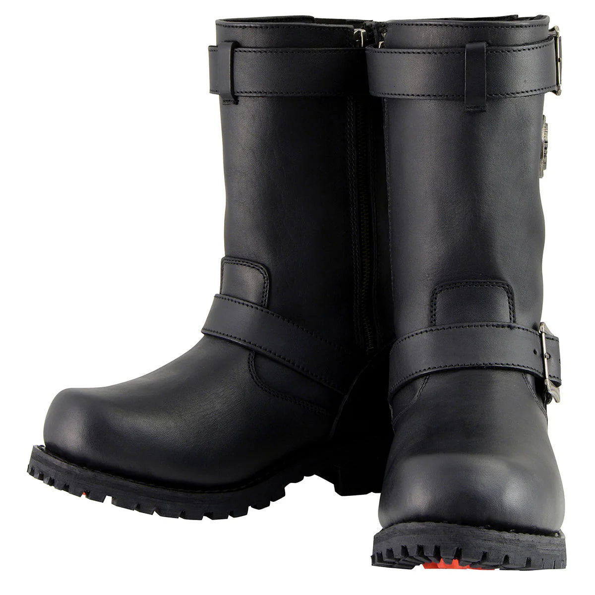 MILWAUKEE LEATHER - MEN'S BLACK 11-INCH CLASSIC ENGINEER MOTORCYCLE LEATHER BOOT - MBM9020